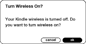 amazon kindle turn on wifi wireless