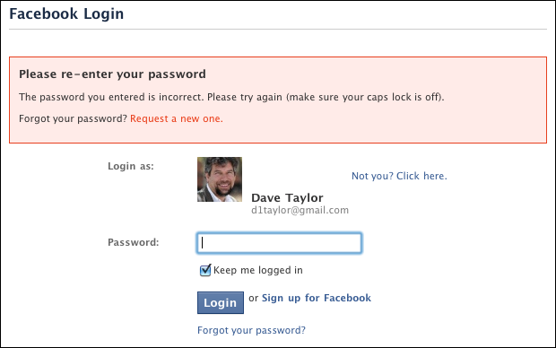 I Forgot My Facebook Password Now What Ask Dave Taylor