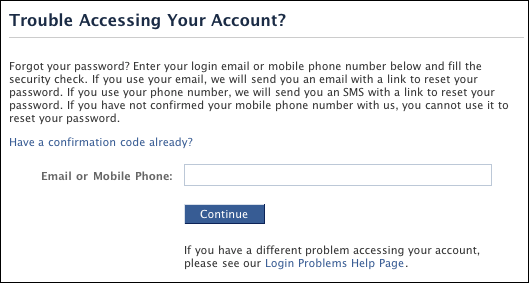 facebook login lost forgotten password 5
