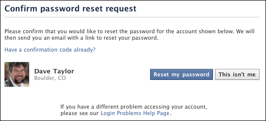I forgot my Facebook password. Now what? - Ask Dave Taylor