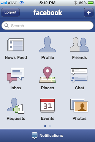 facebook places iphone check in 1