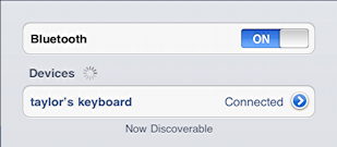 ipad bluetooth keyboard connected paired 2