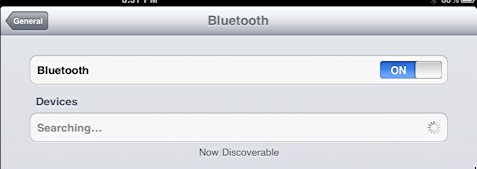ipad bluetooth keyboard device searching