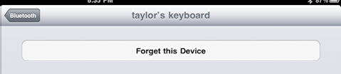 ipad bluetooth keyboard forget device