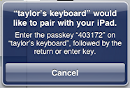 ipad bluetooth keyboard pair passkey