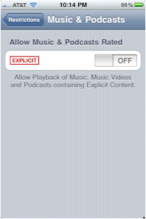 iphone limit explicit lyrics itunes 6