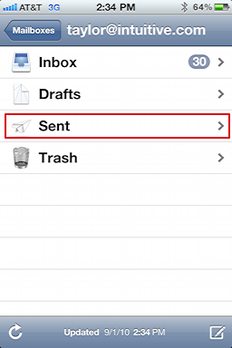 How Do I Find Sent Mail Messages On My Iphone 4 Ask Dave Taylor