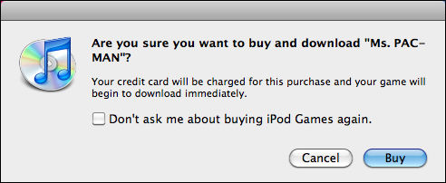 ipod itunes buy game ms pacman 5