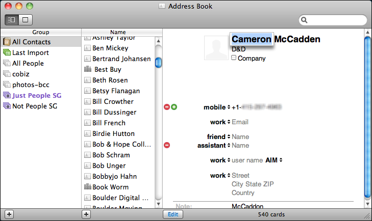 mac address book add birthday 2