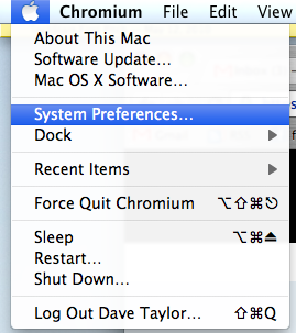 mac apple system preferences menu