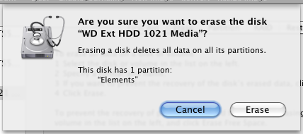 mac disk utility are you sure erase