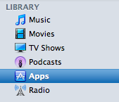 mac itunes apps option