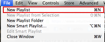 mac itunes file new playlist