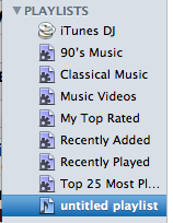 mac itunes untitled playlist