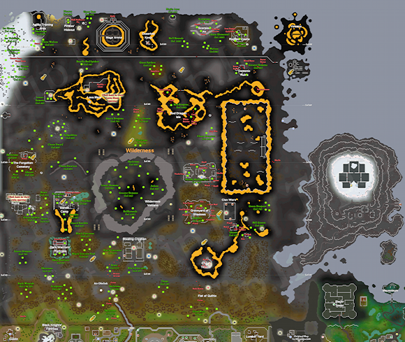 runescape wilderness full map