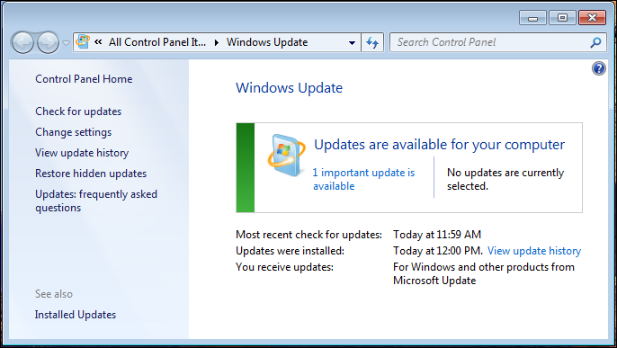 windows 7 disable autoupdate 2