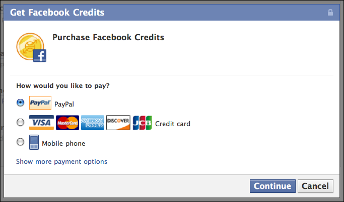 facebook buy credits 3