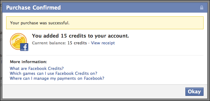 facebook buy credits 5