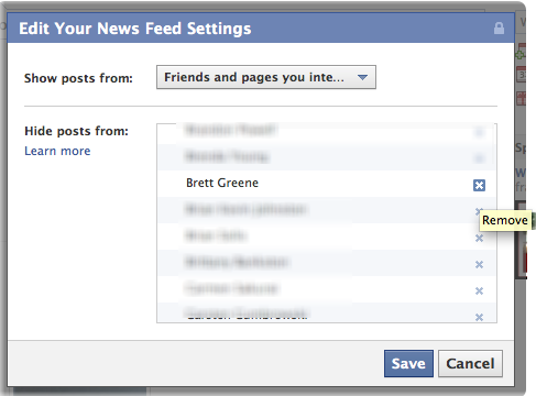 facebook hide unhide newsfeed friend 5