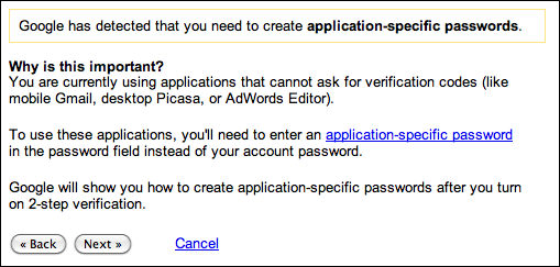 google gmail 2 step verification 9d