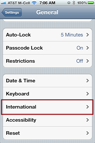 iphone change language settings 2