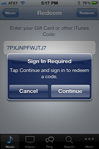 iphone itunes redeem starbucks song card 5