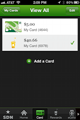 iphone starbucks transfer card balance 1