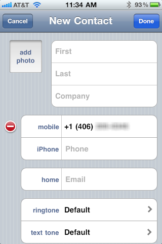 iphone text message save contact number 4