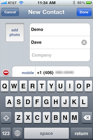 iphone text message save contact number 5