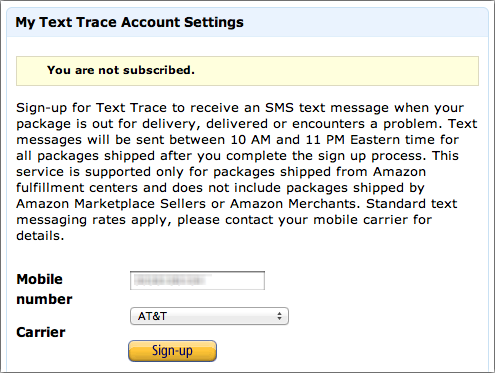 amazon text message shipping update 3