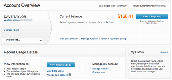 How do you check your order status with AT&T?