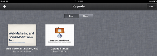 ipad delete keynote presentation 5