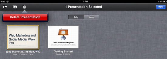ipad delete keynote presentation 8
