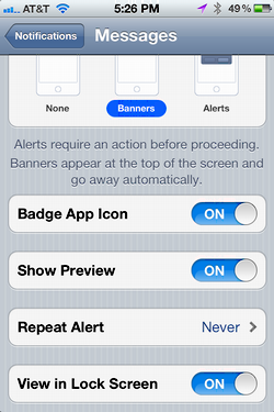 iphone message alert notification 4