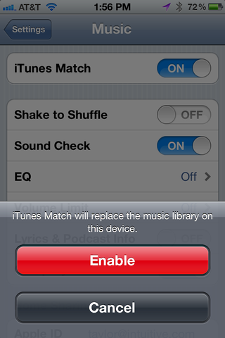 itunes match iphone 4