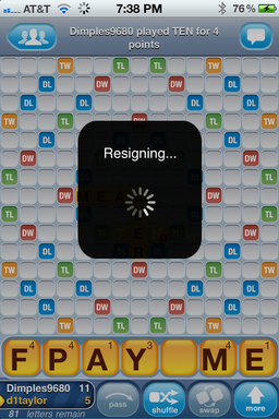 resign from words with friends game 5