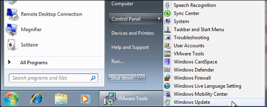 windows7 control panel windows update