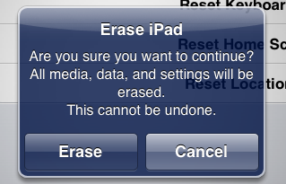 ipad wipe reset clear 6