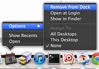create shortcut on mac for app in dock