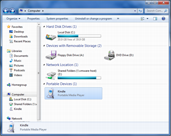 kindle personal documents storage size