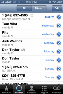 Can I delete entries from iPhone Recent Calls? - Ask Dave Taylor