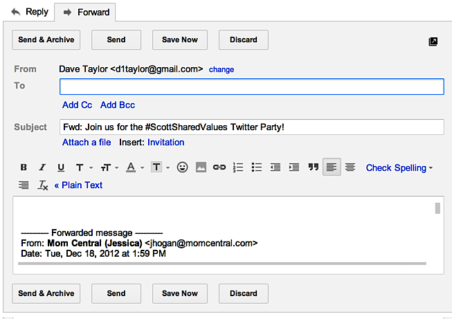 How Do I Forward A Gmail Mail Message Ask Dave Taylor