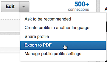 Export Linkedin Profile As A Pdf Resume Ask Dave Taylor