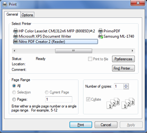 pdf creator win 7