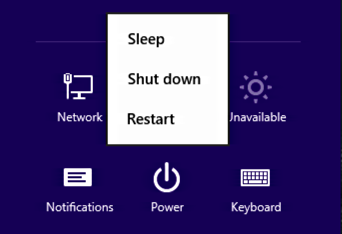 shut down pc microsoft laptop windows computer pops choices menu