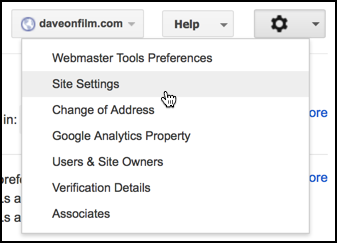 edit settings google webmaster tools