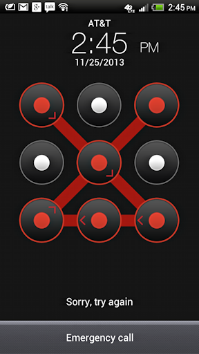 I forgot my Android phone security lock pattern. Help!
