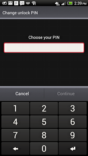 set up android pin