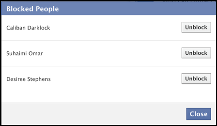 users people blocked on facebook