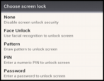 android droid phone security options